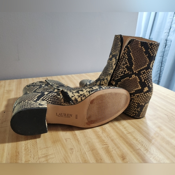 Ralph Lauren faux snake skin boots - Picture 4 of 6